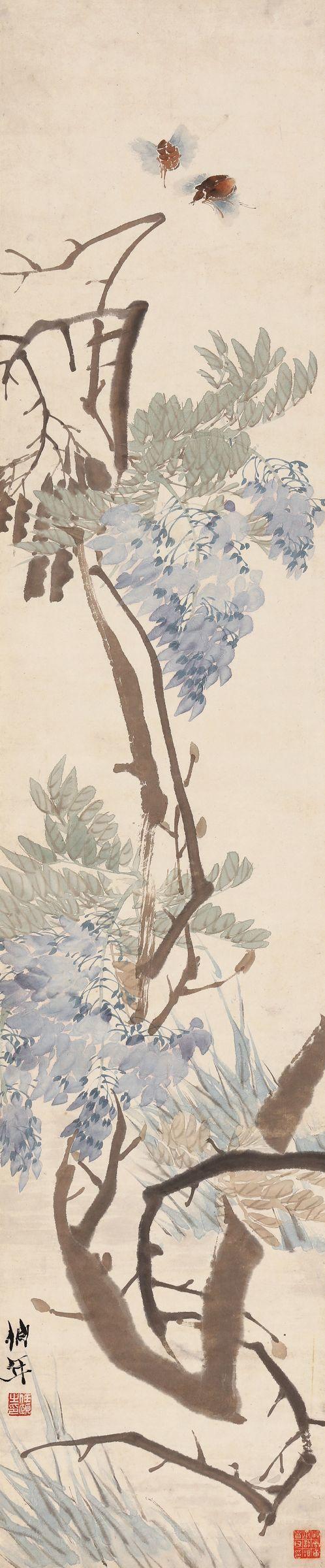 任伯年(1840-1895 紫藤