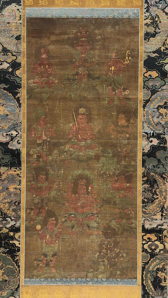 古龍會(huì)伝「兆殿司」畫(huà) 十三神之像図 軸