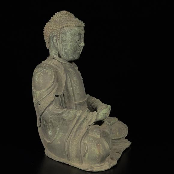 古龍會明中期 銅 釈迦牟尼坐像