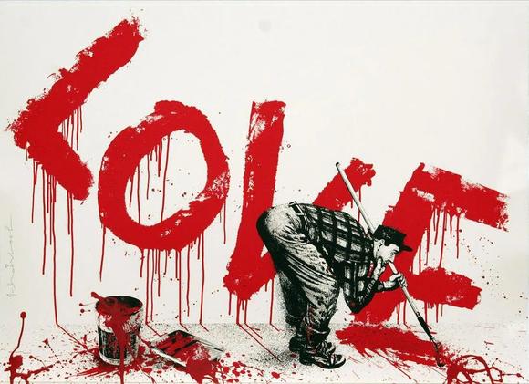 Horizontal Enchère Mr. Brainwash - All You Need Is Love