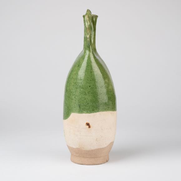 千峰會(huì)遼 綠釉皮囊壺