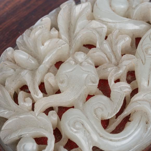千峰會(huì)清 龍紋透彫蓋橢形硯