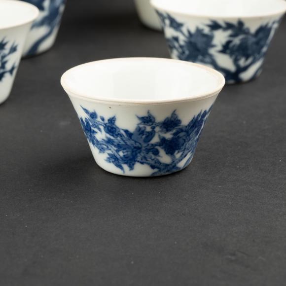 千峰會(huì)清 青花花卉茶盞十點(diǎn)