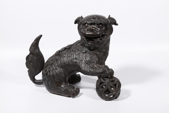 弘楊株式會(huì)社銅獅形香薰（一對(duì)）