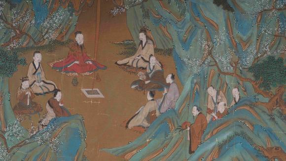 弘楊株式會(huì)社仇英絹本人物圖畫手卷