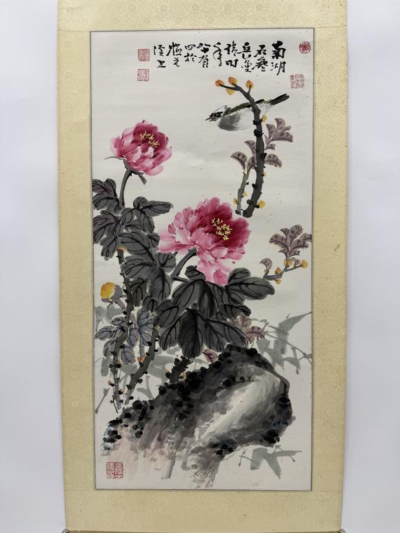 三杉美術(shù)岳石塵 富貴白頭圖