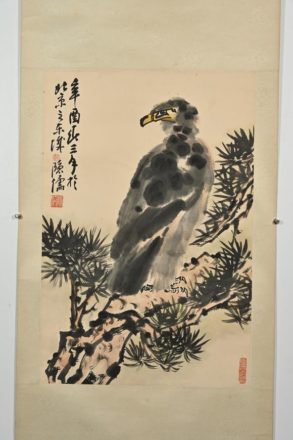 三杉美術(shù)魏隱儒 松鷹圖