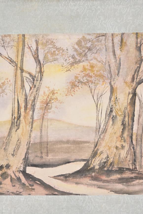 三杉美術(shù)顏文梁 山間