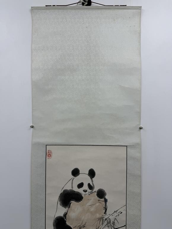 三杉美術(shù)吳作人 木版水印吳作人 熊貓