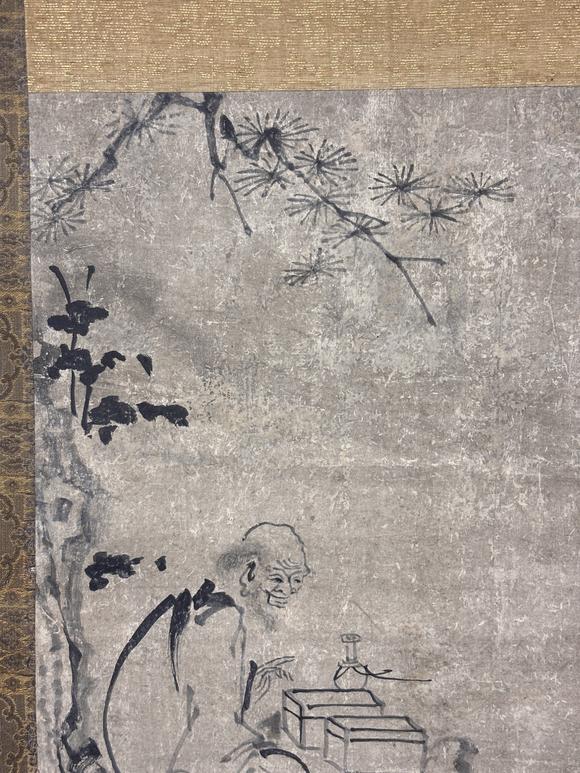 三杉美術(shù)楚石梵琦禪師 李渤參禪圖
