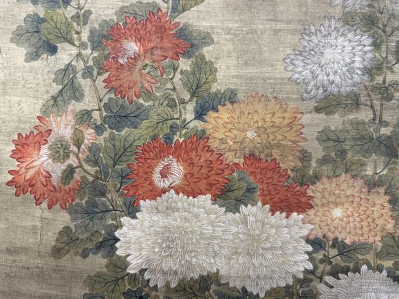 三杉美術(shù)惲壽平 壽石叢菊醉秋光