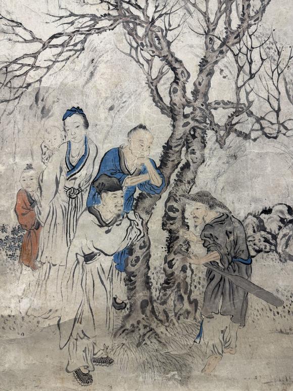 三杉美術(shù)潘恭壽畫王文治題 桃源問津圖