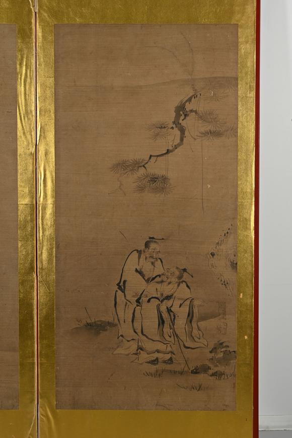 三杉美術(shù)佚名（明） 高士六景屏風(fēng)
