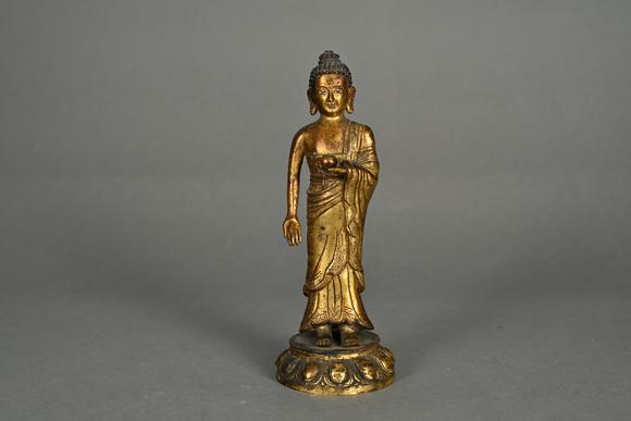 三杉美術(shù)明 銅鎏金釋迦牟尼