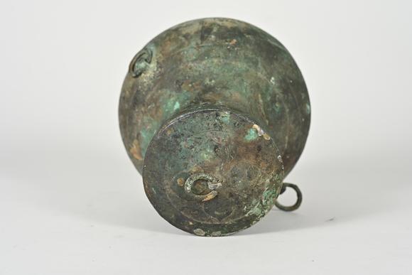 三杉美術(shù)漢 鋪首銜環(huán)青銅壺一對