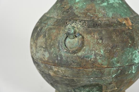 三杉美術(shù)漢 鋪首銜環(huán)青銅壺一對