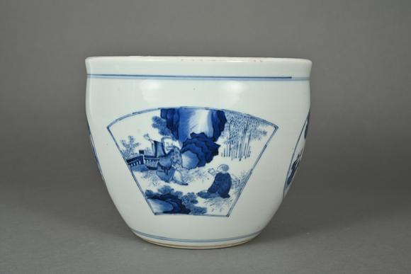 三杉美術(shù)清 青花人物紋水指