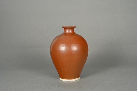 三杉美術(shù)紫金釉醬色釉梅瓶
