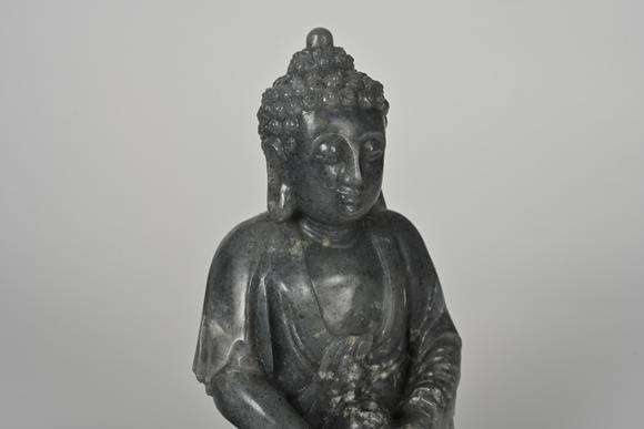 三杉美術(shù)清 青花籽料藥師佛
