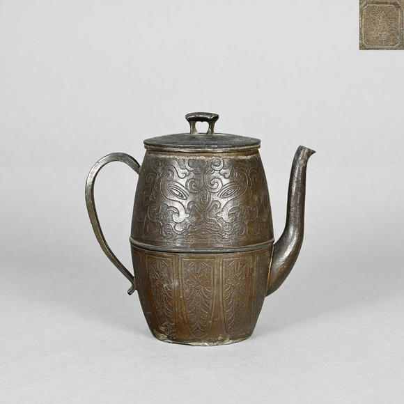 三杉美術(shù)民國(guó)錫製溫酒壺（盛永興款）