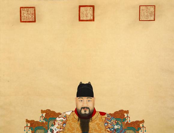 隆德拍賣株式會社郎世寧絹本英宗正統(tǒng)帝像立軸
