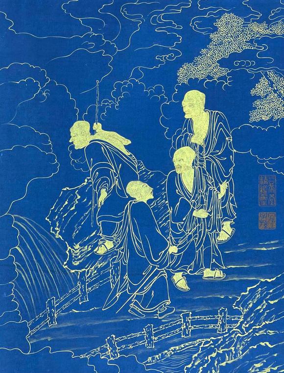 蘭亭古美術(shù)オークション明成祖朱棣 度人經(jīng)長卷 手卷絹本水墨
