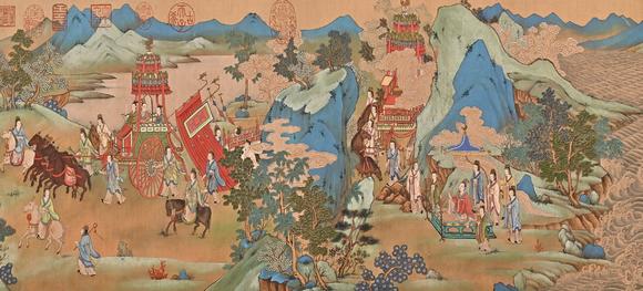 蘭亭古美術(shù)オークション仇英 洛神賦手卷 手卷絹本設(shè)色