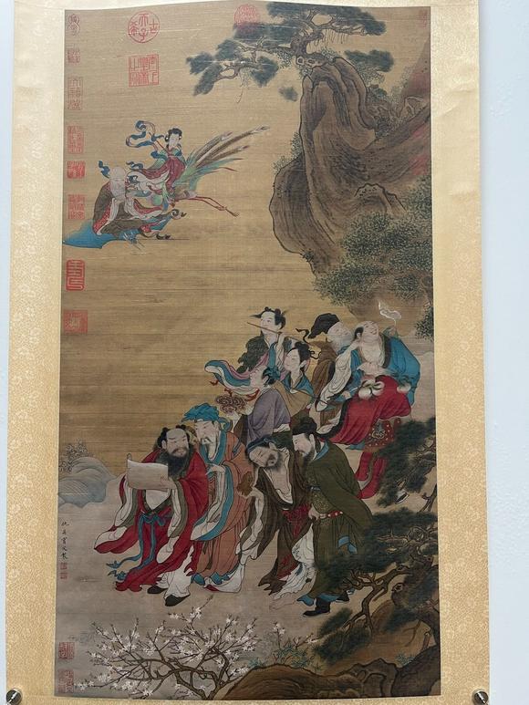 蘭亭古美術(shù)オークション仇英 群仙祝壽圖 立軸絹本設(shè)色