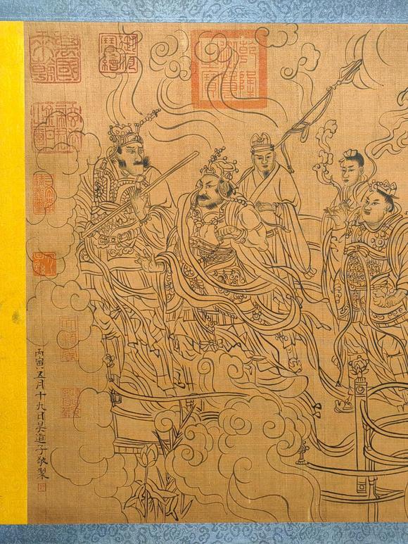 蘭亭古美術(shù)オークション吳道子 八十七神仙卷 手卷絹本設(shè)色