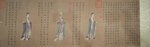 蘭亭古美術(shù)オークション仇英 老君十式圖手卷 手卷絹本設(shè)色