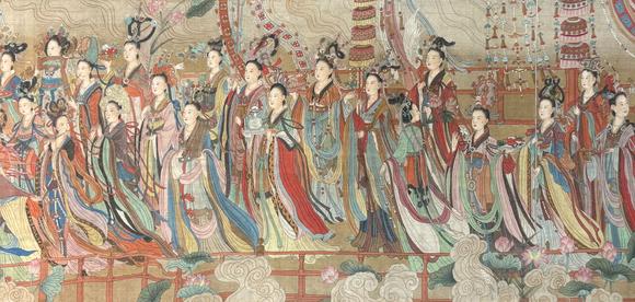 蘭亭古美術(shù)オークション仇英 八十七神仙珍品卷 手卷絹本設(shè)色