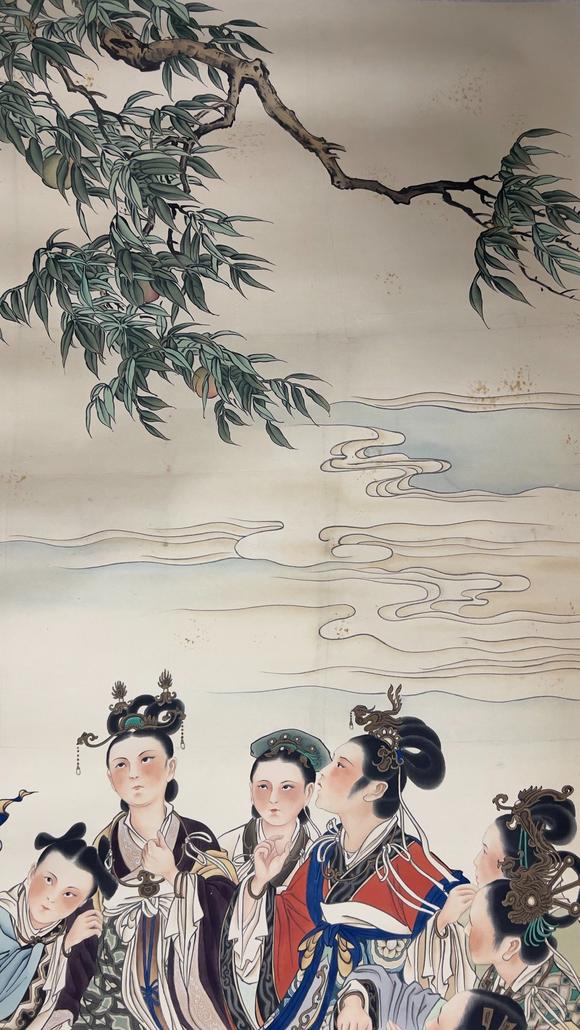 蘭亭古美術(shù)オークション劉繼卣 大圣戲七仙 立軸絹本設(shè)色