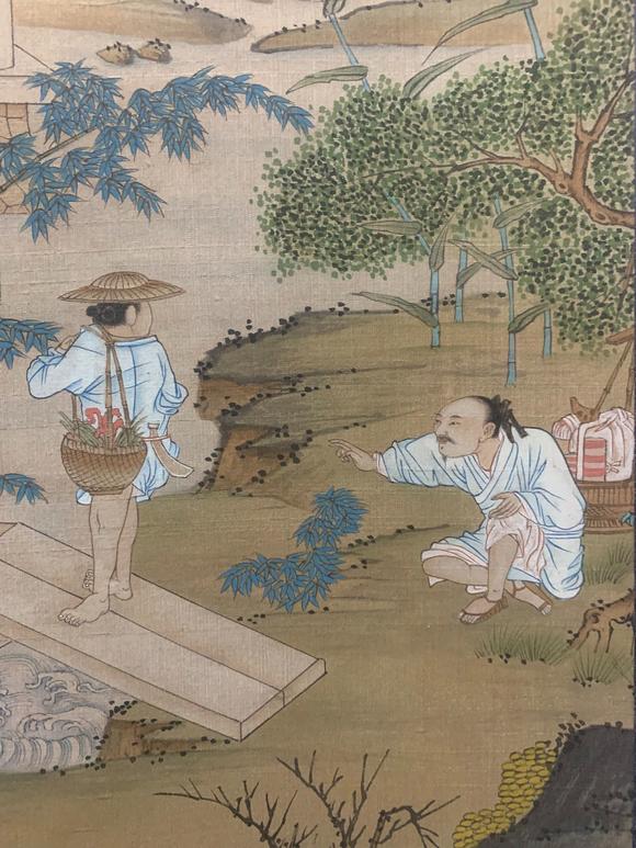 蘭亭古美術(shù)オークション唐伯虎 人物故事圖 立軸絹本設(shè)色
