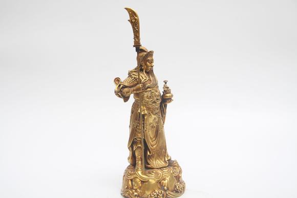 蘭亭古美術(shù)オークション明 銅鎏金關(guān)公像
