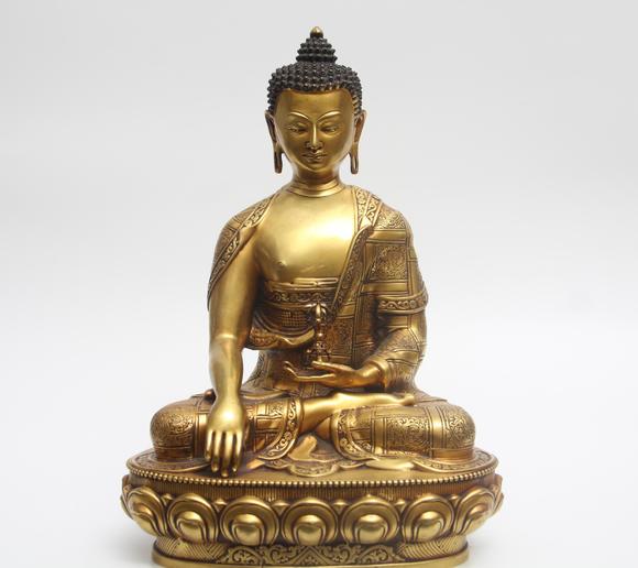 蘭亭古美術(shù)オークション明 銅鎏金如來