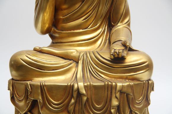 蘭亭古美術(shù)オークション明 銅鎏金成就如來(lái)