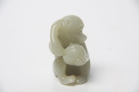 蘭亭古美術(shù)オークション明代  和闐玉猴