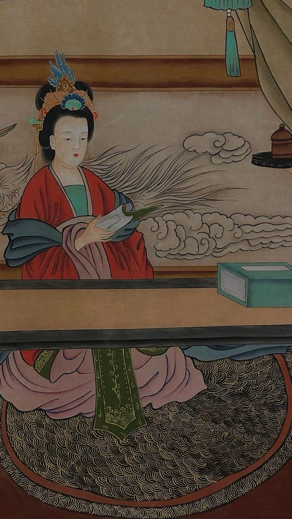 蘭亭古美術(shù)オークション唐伯虎 明代 夜讀圖 長(zhǎng)卷絹本