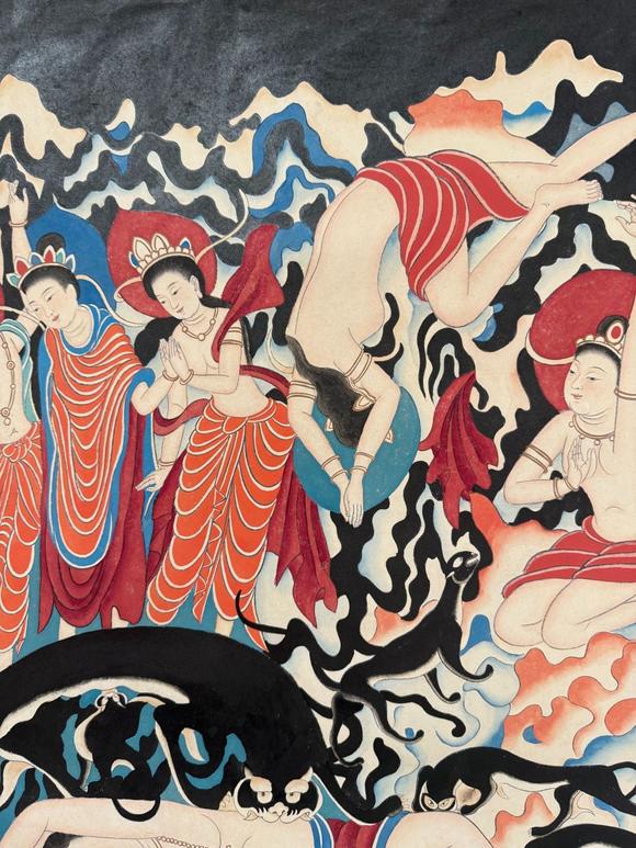 蘭亭古美術(shù)オークション張大千 王子飼虎圖 立軸紙本