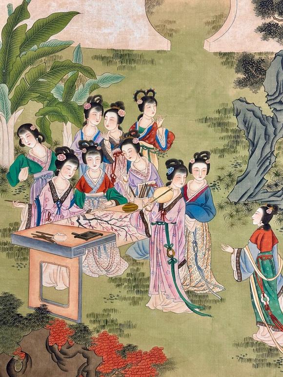 蘭亭古美術(shù)オークション仇英 琴棋書畫 四條屏絹本