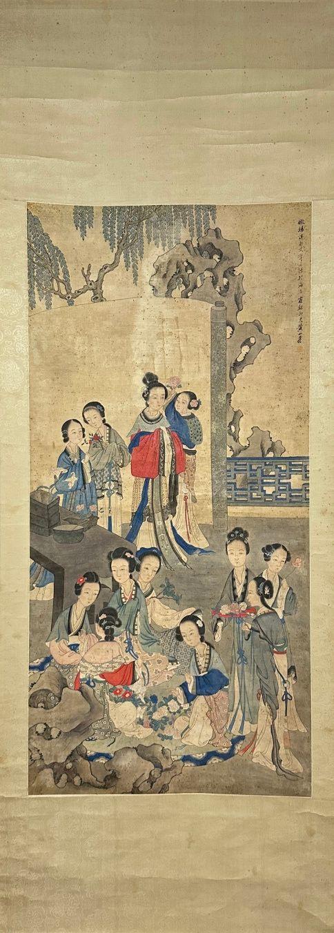 蘭亭古美術(shù)オークション黃山壽 清代 仕女圖 立軸