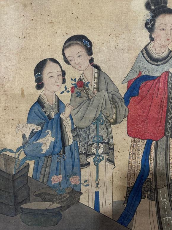 蘭亭古美術(shù)オークション黃山壽 清代 仕女圖 立軸
