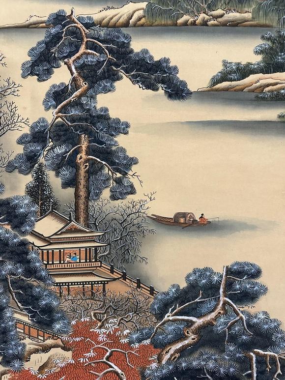 蘭亭古美術(shù)オークション唐寅 山水 立軸絹本