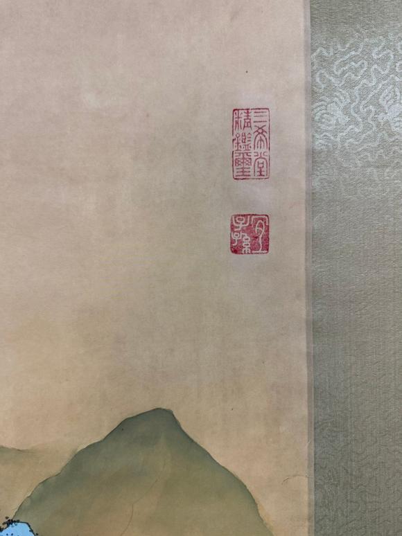 蘭亭古美術(shù)オークション仇英 錢塘勝景圖 立軸絹本