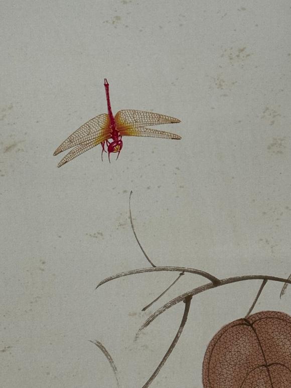 蘭亭古美術オークション齊白石 貝葉草蟲 立軸紙本