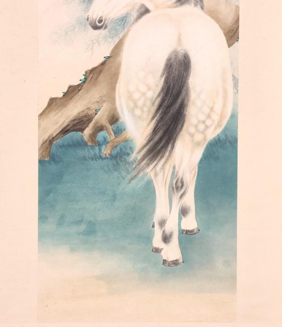 東京共成拍賣劉奎齡 松樹白馬圖