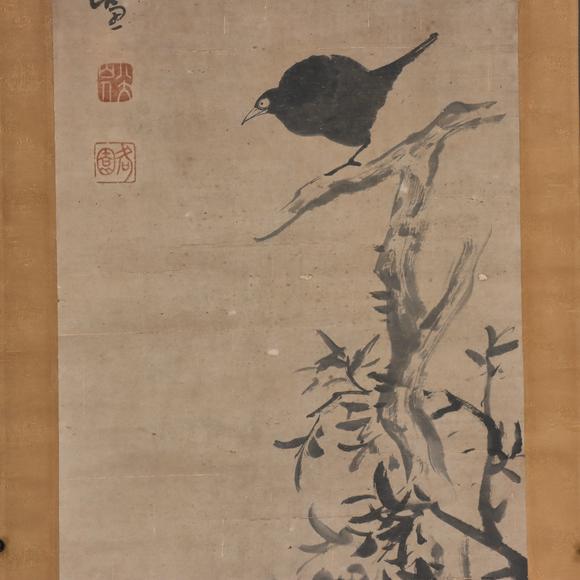 東京共成拍賣八大山人 枯鴉圖