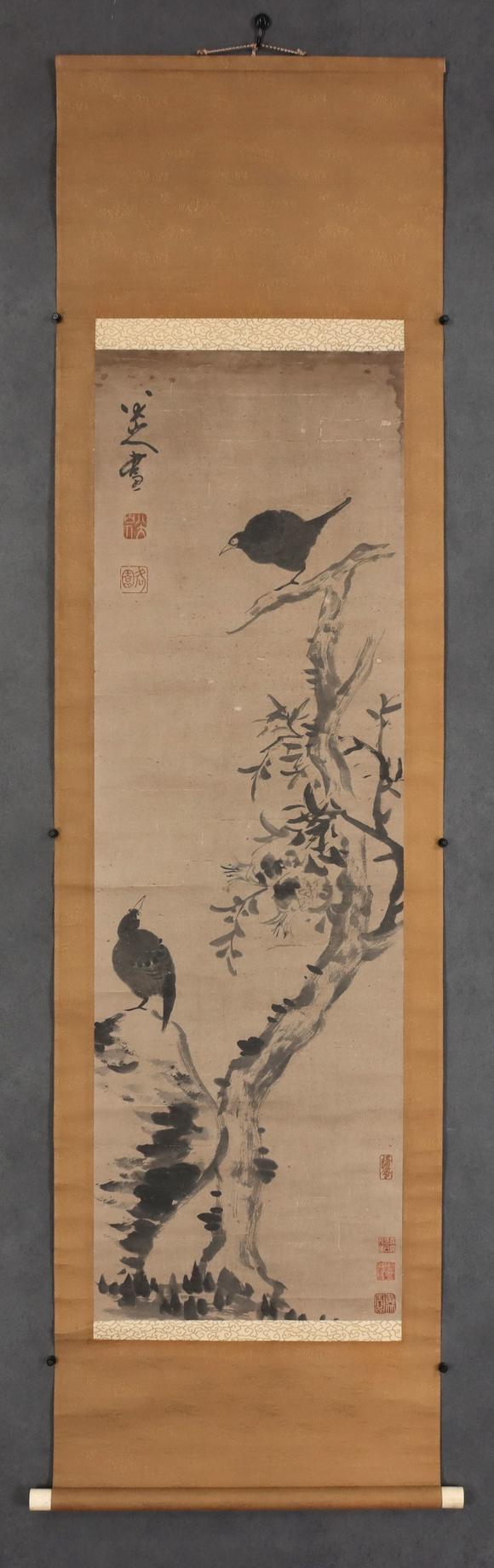 東京共成拍賣八大山人 枯鴉圖