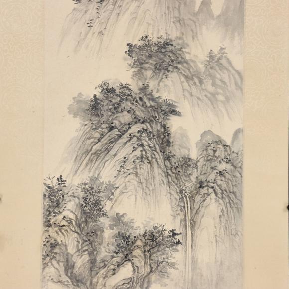 東京共成拍賣奚岡 溪山松澗圖