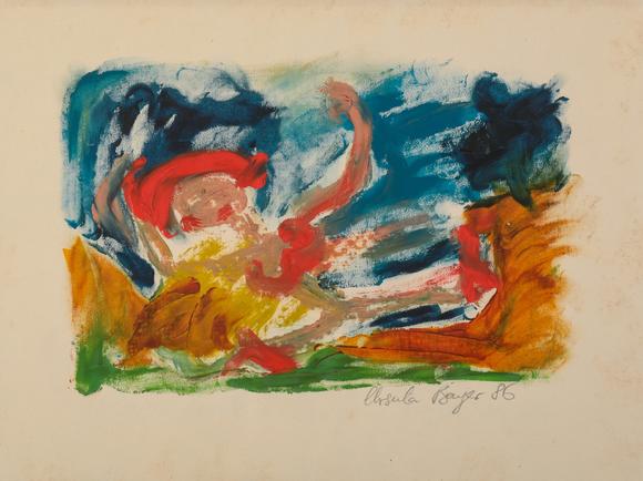Duke's Auctions Lot 521 *  URSULA BAYER (20TH CENTURY) 'Red Shoes'